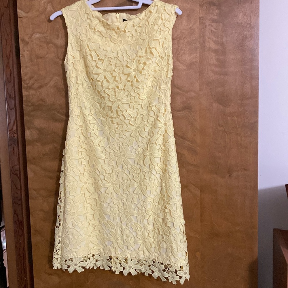 Size 2 petite, Ralph Lauren yellow dress, like new!